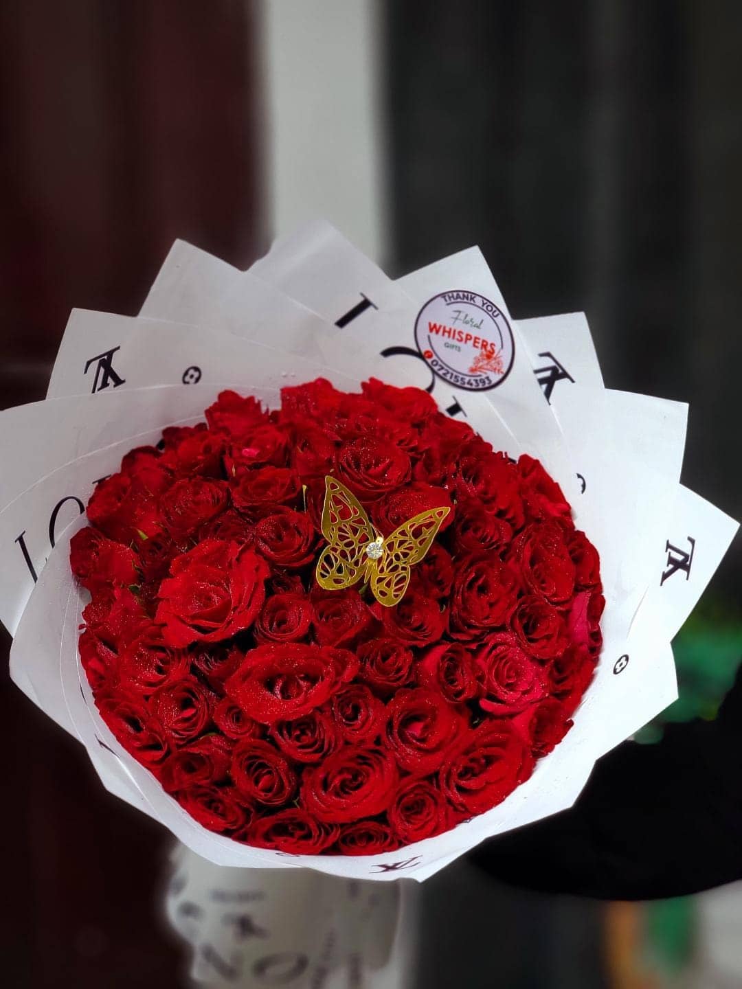 Pure Bliss Red Roses - Premium flower delivery Nairobi CBD, Westlands, Karen | Whispers Floral Gifts