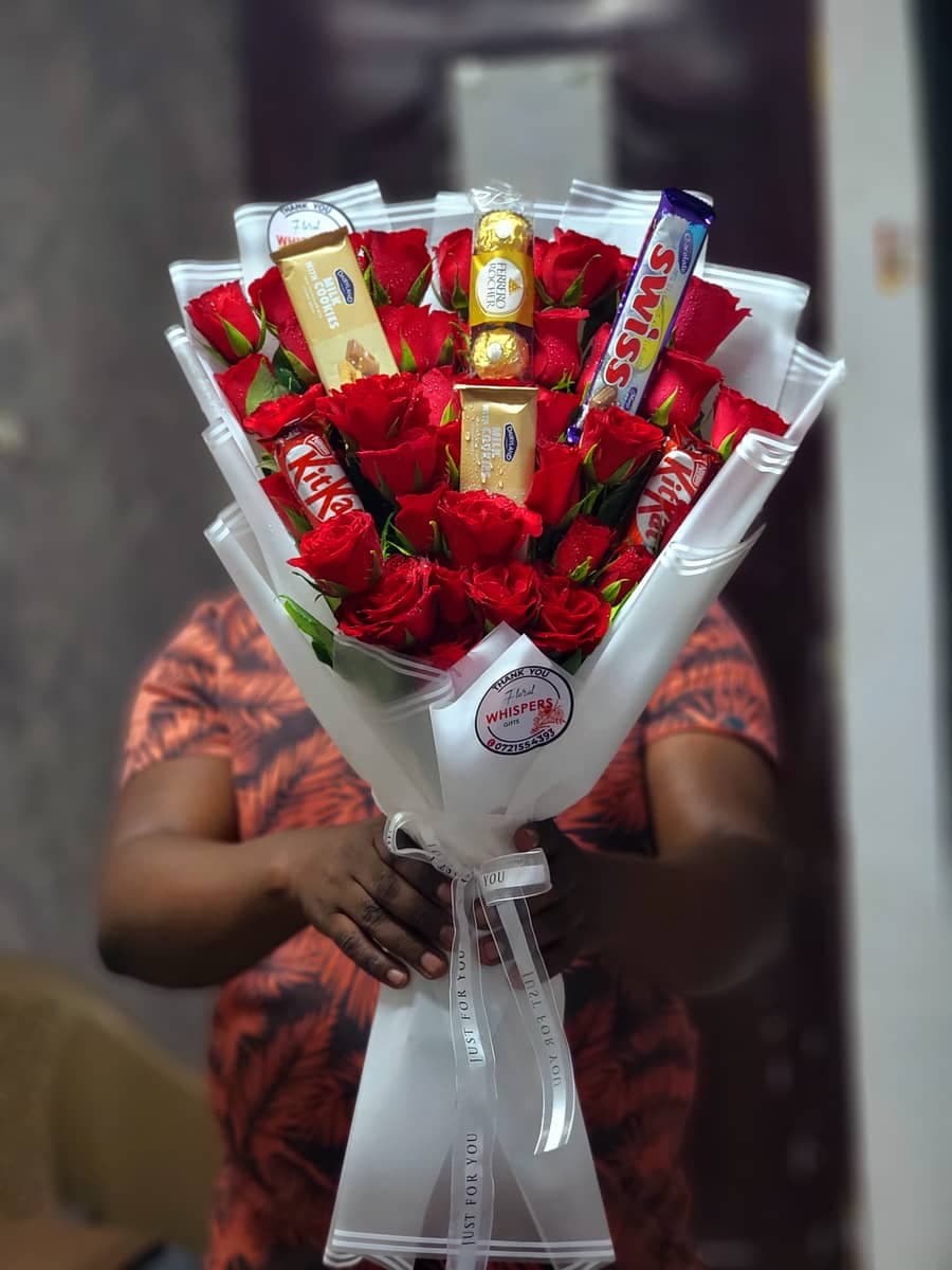 Crimson Indulgence Chocolate Rose Bouquet - Premium flower delivery Nairobi CBD, Westlands, Karen | Floral Whispers Gifts - Image 1