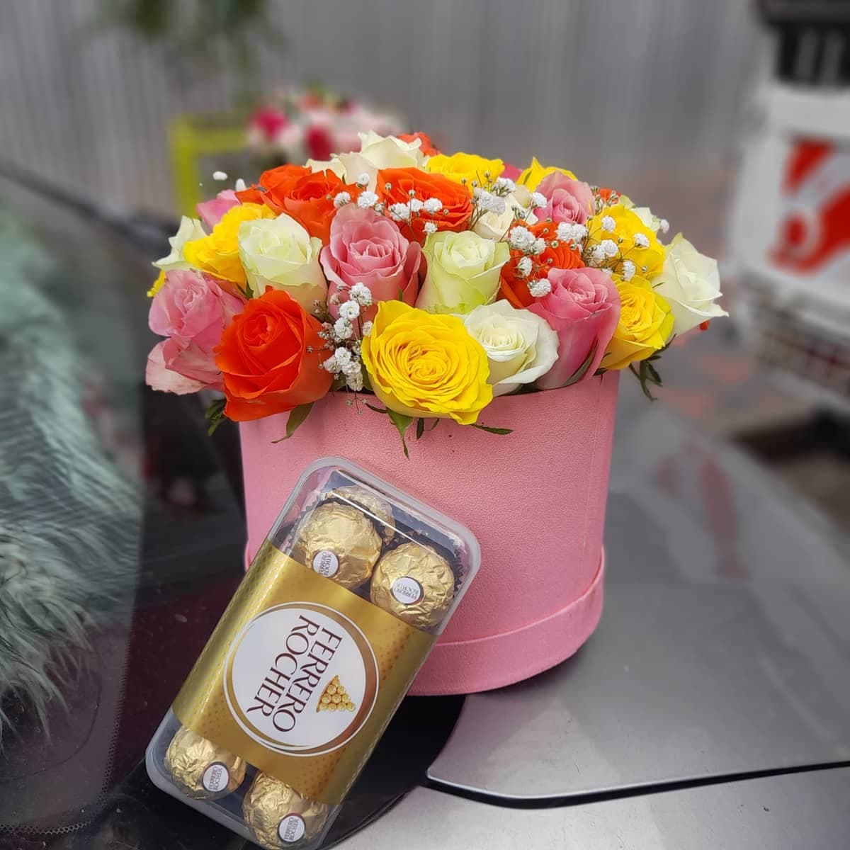 Kylah Flower box - Premium flower delivery Nairobi CBD, Westlands, Karen | Floral Whispers Gifts - Image 1