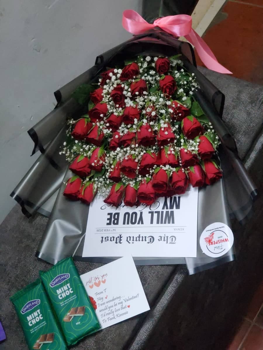 Luxury Red Roses flower bouquet - Premium flower delivery Nairobi CBD, Westlands, Karen | Floral Whispers Gifts - Image 1