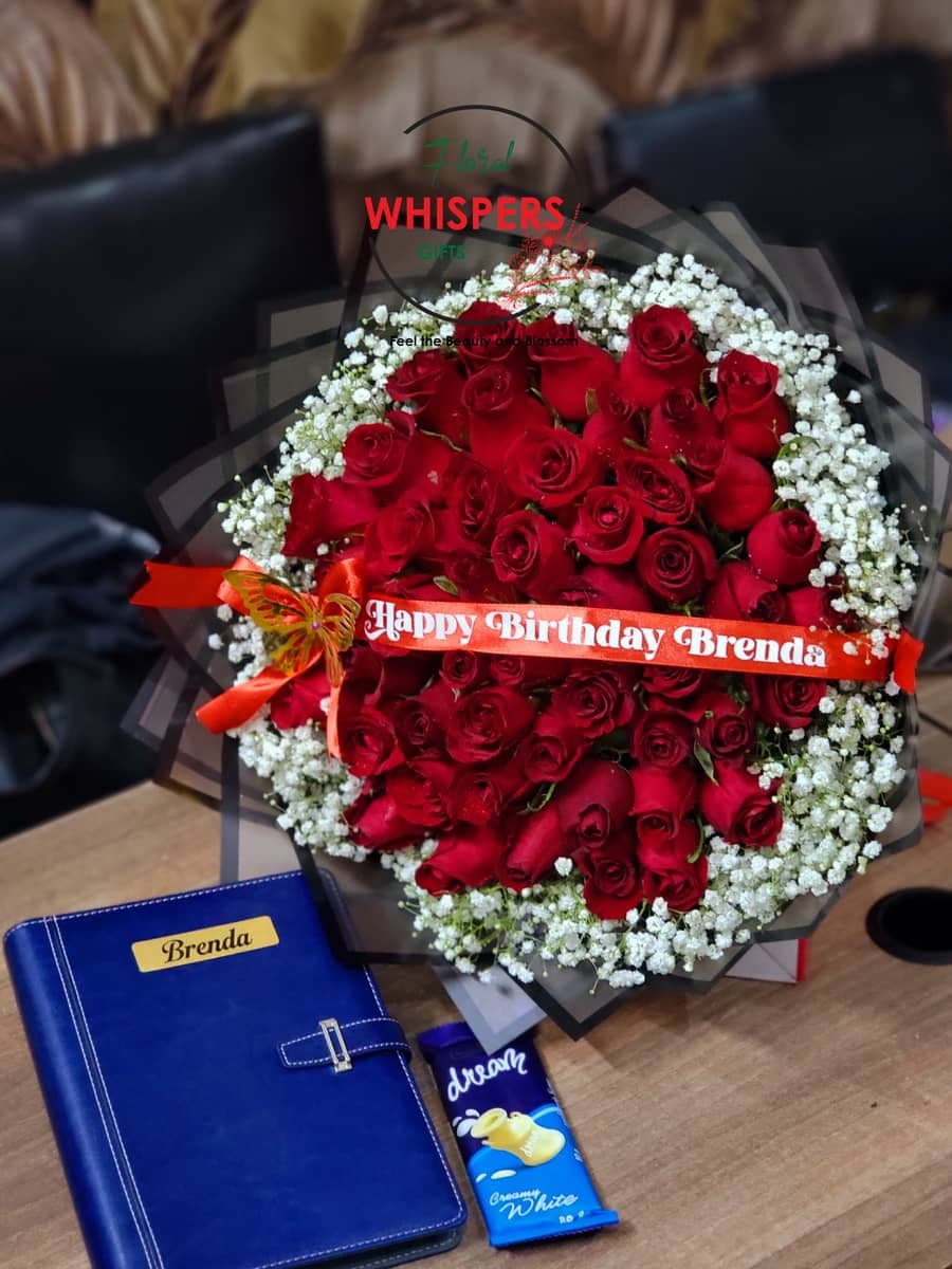 Brenda’s Luxury Birthday Surprise Gift Set - Premium flower delivery Nairobi CBD, Westlands, Karen | Floral Whispers Gifts - Image 1