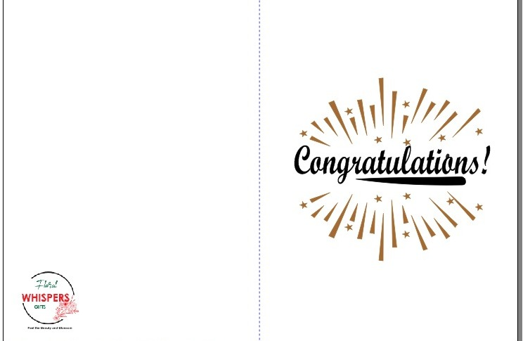 Congratulations Gift Card — gifts delivered in Nairobi by Floral Whispers Gifts