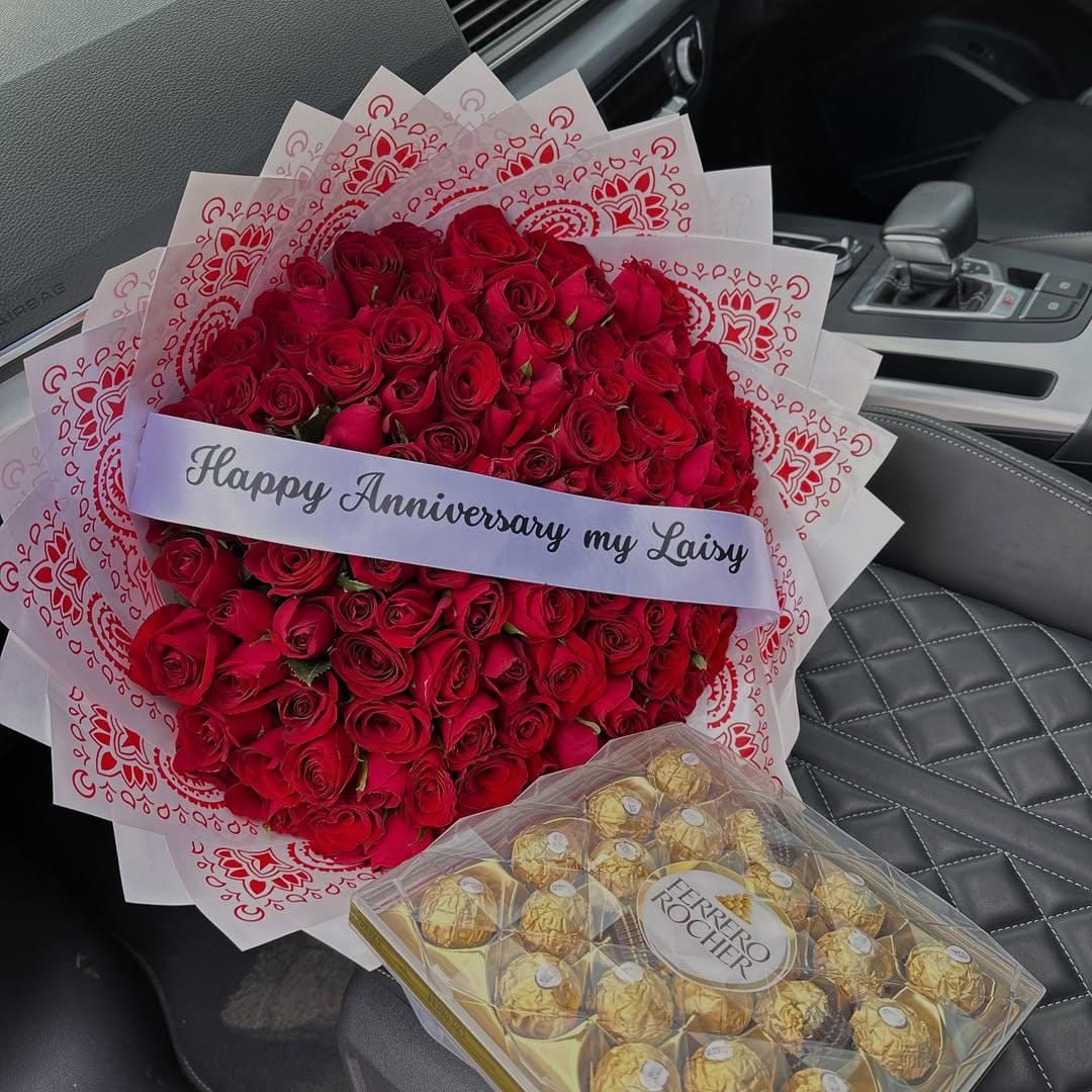 Sweetheart Serenity Anniversary Bouquet — flowers delivered in Nairobi by Floral Whispers Gifts
