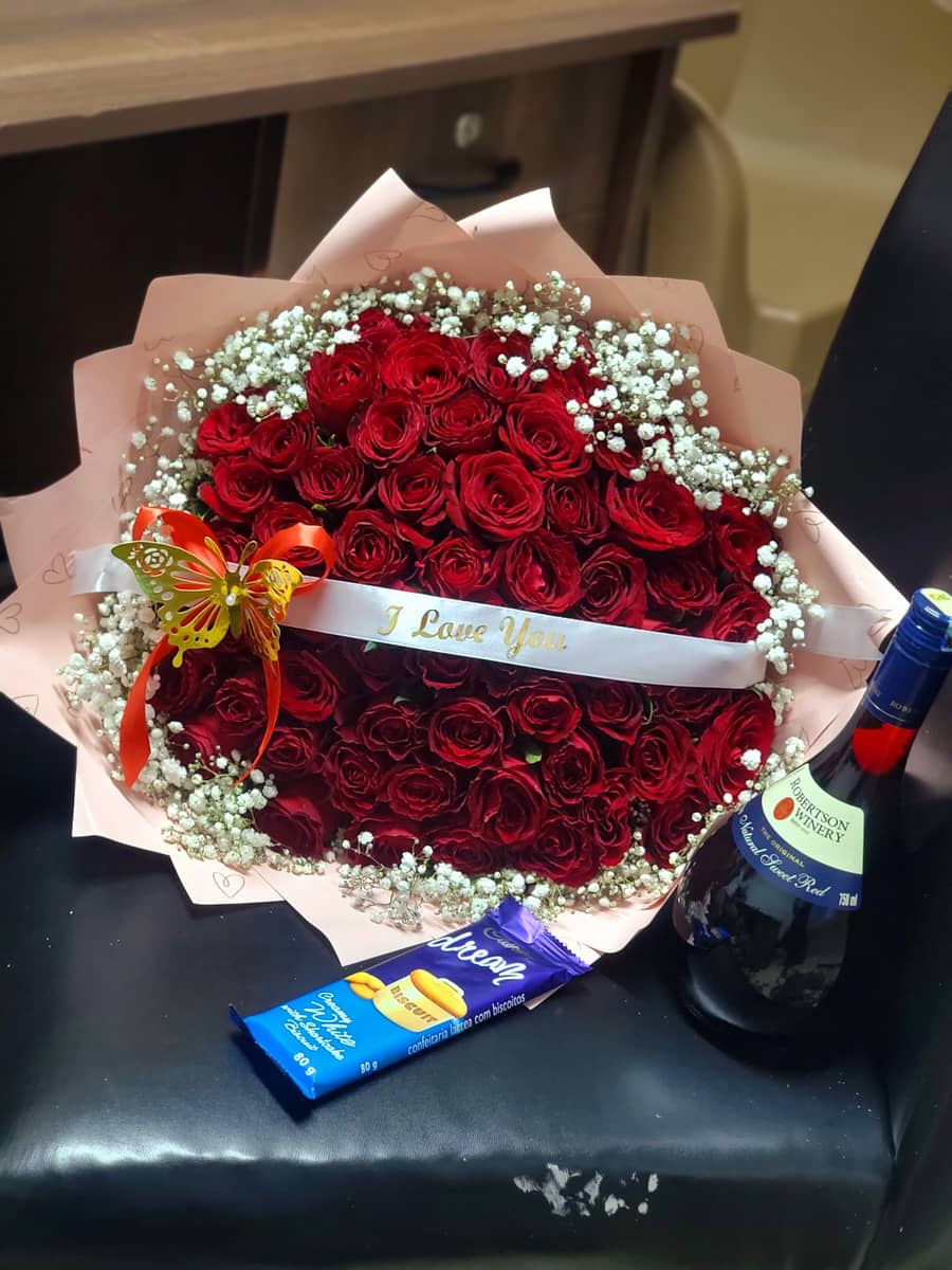 Elegance & Indulgence flower gift Hamper — flowers delivered in Nairobi by Floral Whispers Gifts