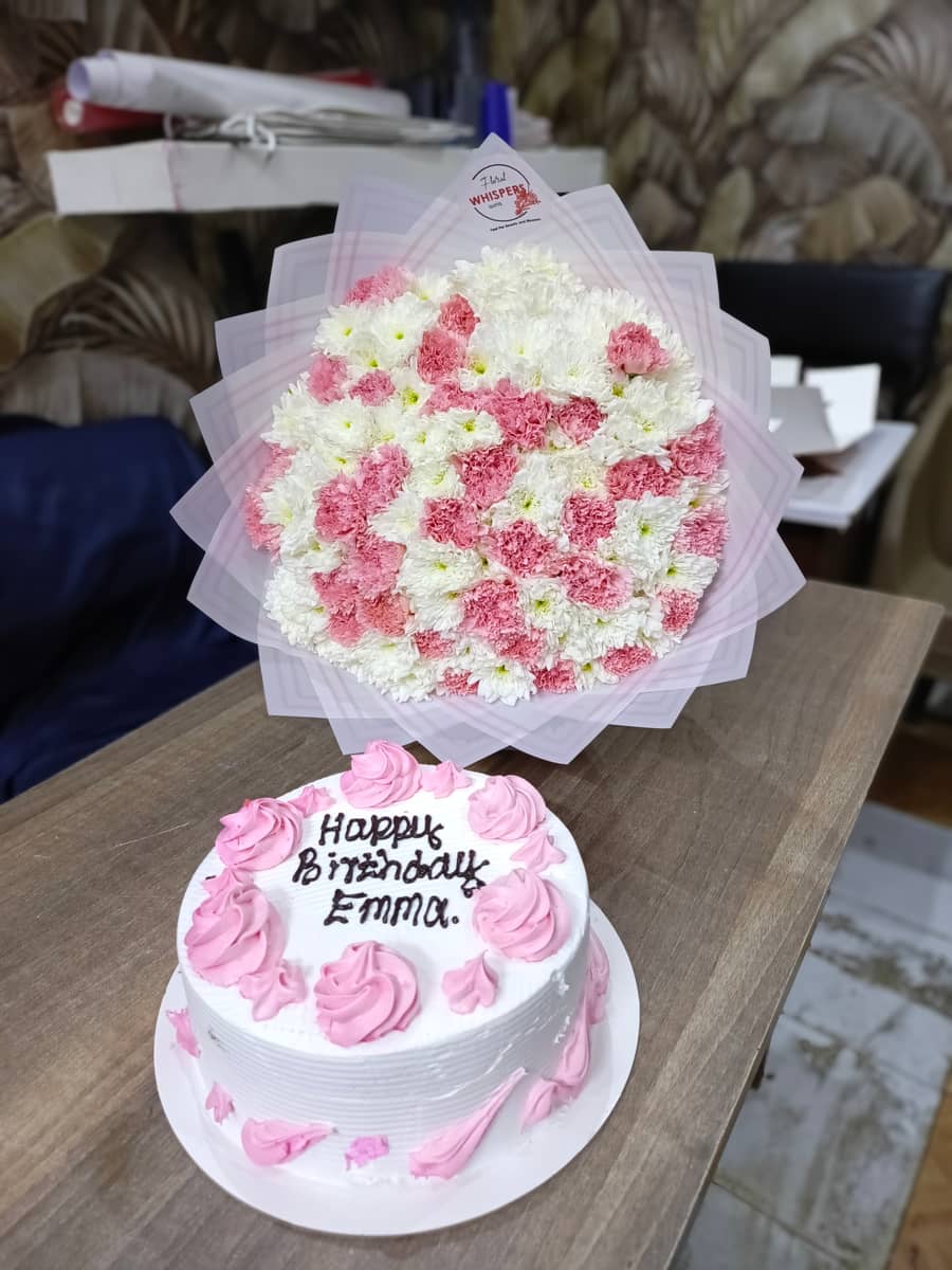 Blush Bloom Birthday bundle — flowers delivered in Nairobi by Floral Whispers Gifts