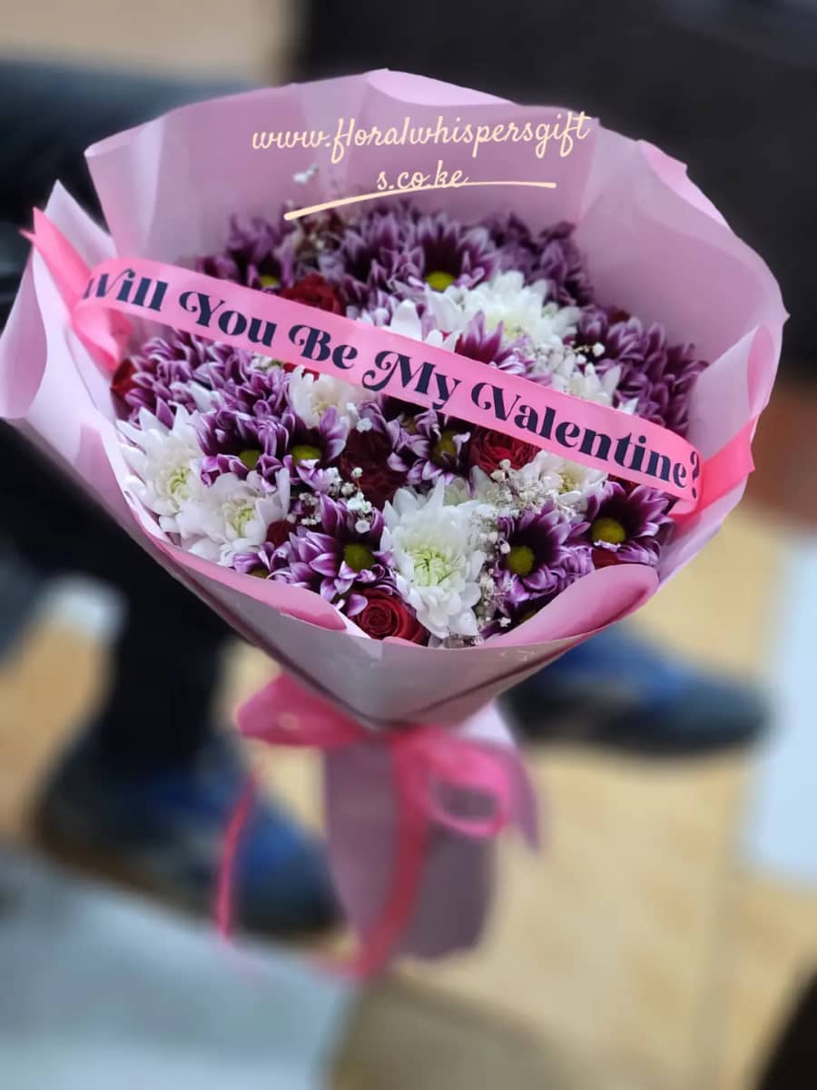 Be My Valentine bouquet — flowers delivered in Nairobi by Floral Whispers Gifts