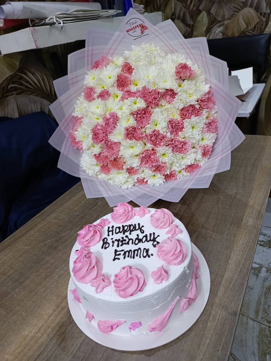 Scarlet Cake Combo — flowers delivered in Nairobi by Floral Whispers Gifts