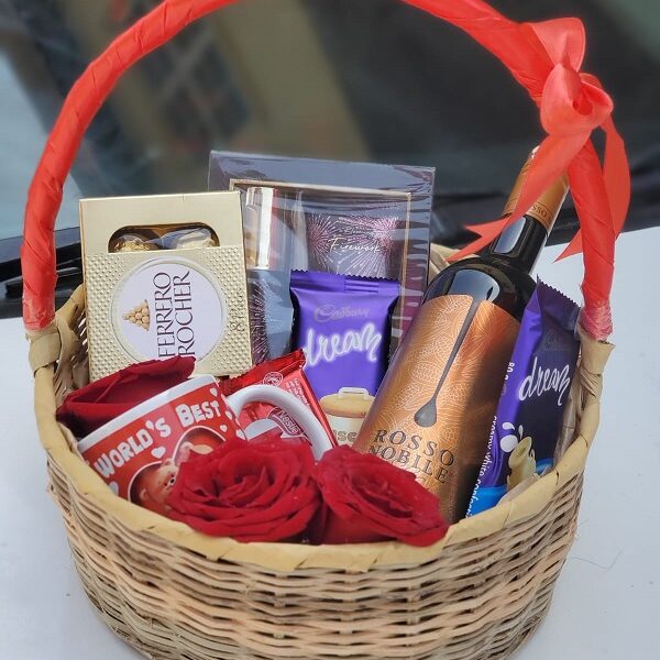 Signature Celebration Basket — gift hamper delivered in Nairobi by Floral Whispers Gifts